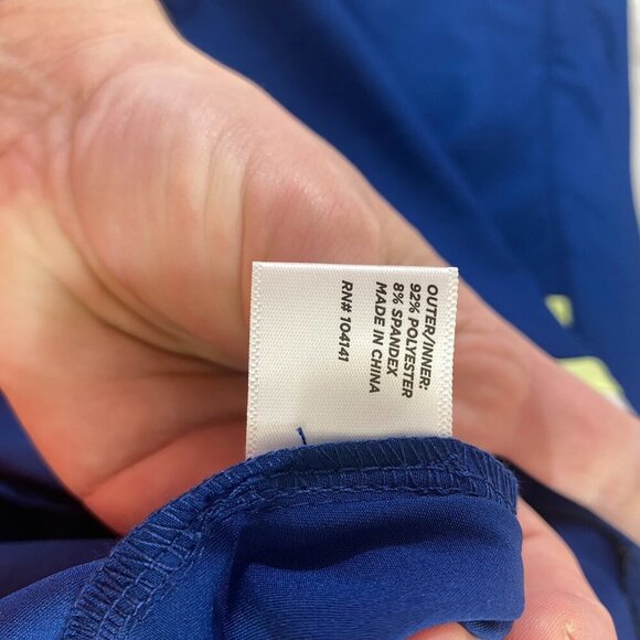 Lady Hagen Watercolor Colorblock Skort Womens Sz 8 Navy Blue Yelllow Tennis Golf - Picture 12 of 16